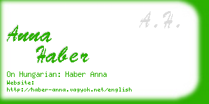 anna haber business card